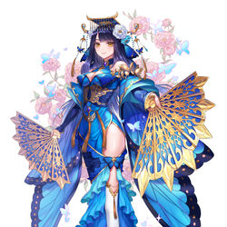 This is a pixiv picture whose title is 放置少女キャラデザイン - 青い蝶  「司馬懿」.