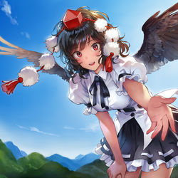 This is a pixiv picture whose title is 第百三十五季　文々。新聞友の会カレンダー 表紙イラスト.