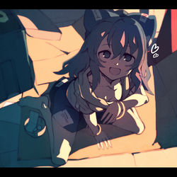 This is a pixiv picture whose title is 路地裏の紫苑ちゃん.