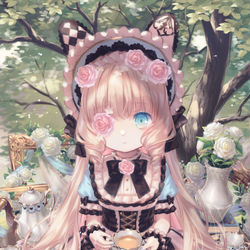 This is a pixiv picture whose title is Milk Tea.