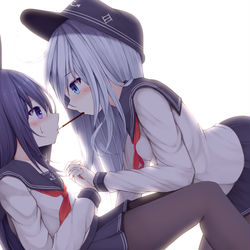 This is a pixiv picture whose title is ポッキーゲーム暁響.