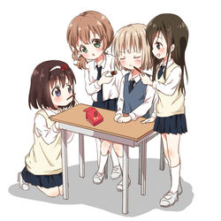 This is a pixiv picture whose title is ポッキーの日 高校生編.