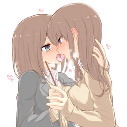 This is a pixiv picture whose title is ポッキーゲームしろよ.