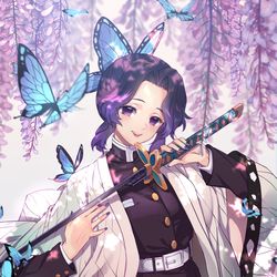 This is a pixiv picture whose title is 胡こ蝶しのぶ.