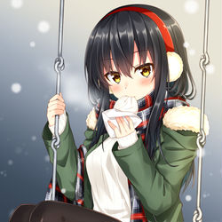 This is a pixiv picture whose title is 「……あげないよ？」.
