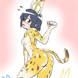 This is a pixiv picture whose title is サーバルスウツなかばんちゃん！.