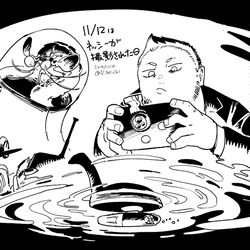 This is a pixiv picture whose title is 11月12日はネッシーが撮影された日.