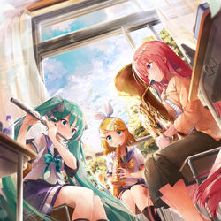 This is a pixiv picture whose title is 吹奏楽部.