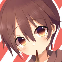 This is a pixiv picture whose title is ポッキーゲーム.