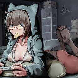 This is a pixiv picture whose title is 年下彼女.