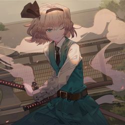 This is a pixiv picture whose title is 妖夢.