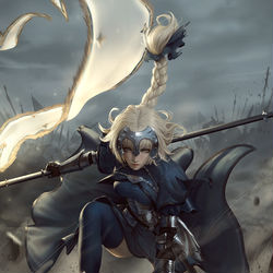 This is a pixiv picture whose title is Jeanne D'Arc.