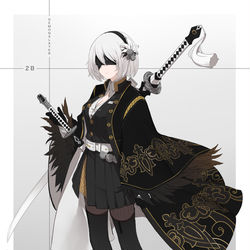 This is a pixiv picture whose title is Yorha Slayer.