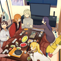 This is a pixiv picture whose title is 宅飲みμ's.