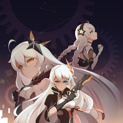 This is a pixiv picture whose title is 崩坏3三周年纪念.