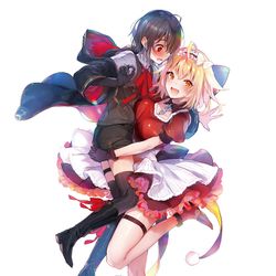 This is a pixiv picture whose title is 告知／神童勇者とメイドおねえさん3.