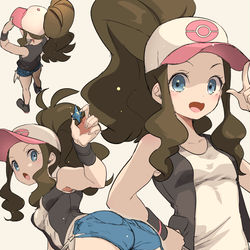 This is a pixiv picture whose title is ポケ女子百合まとめ(トウコとメイ多め).
