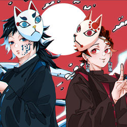 This is a pixiv picture whose title is 鬼滅ログ②.