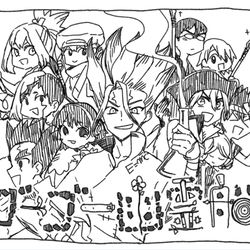 This is a pixiv picture whose title is Dr.STONEでゴーゴー幽霊船.