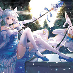 This is a pixiv picture whose title is 雪ミク2019.