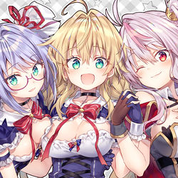 This is a pixiv picture whose title is 仲良しトリオず.