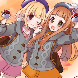 This is a pixiv picture whose title is アイドルの 杏と仁奈が 勝負を しかけてきた！.