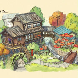 This is a pixiv picture whose title is のんびり和カフェ.