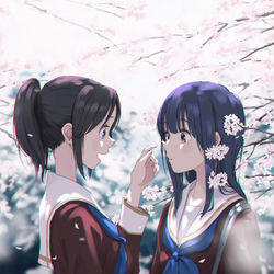 This is a pixiv picture whose title is 桜のぞみぞ.
