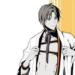 This is a pixiv picture whose title is へし切虎徹.