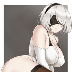 This is a pixiv picture whose title is 2B.