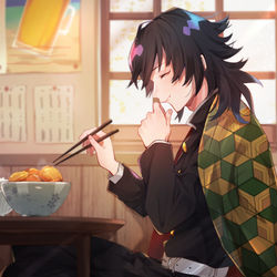 This is a pixiv picture whose title is 鮭大根を堪能.