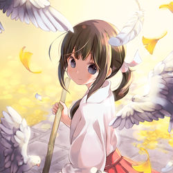 This is a pixiv picture whose title is 巫女さん.