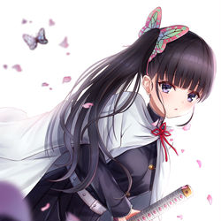 This is a pixiv picture whose title is 栗花落カナヲ.