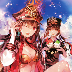 This is a pixiv picture whose title is C97当選！織田姉弟水着.
