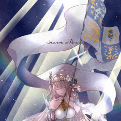 This is a pixiv picture whose title is 純白の聖乙女.