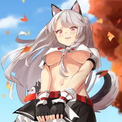 This is a pixiv picture whose title is お胸のガードがガバガバな夕立ちゃん.