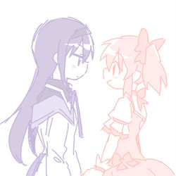 This is a pixiv picture whose title is まどほむ.