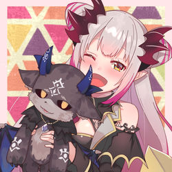This is a pixiv picture whose title is 悪魔と悪魔娘.