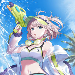 This is a pixiv picture whose title is 水着あさひ.