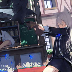 This is a pixiv picture whose title is けもみみ領主と反逆者.