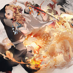 This is a pixiv picture whose title is 炎.