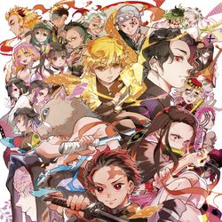 This is a pixiv picture whose title is 『鬼討ノ息吹 参』告知イラスト.