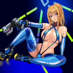 This is a pixiv picture whose title is Zerosuit samus.