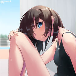 This is a pixiv picture whose title is キミは泳がないの？.