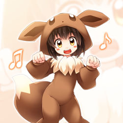 This is a pixiv picture whose title is ポケモンごっこちゃん.