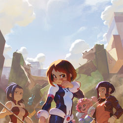This is a pixiv picture whose title is Fight like a girl.