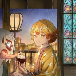 This is a pixiv picture whose title is 鬼滅/all善/LOG(2).