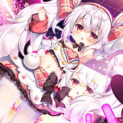 This is a pixiv picture whose title is ウサウサ星アイドル.