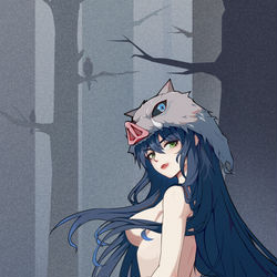 This is a pixiv picture whose title is 鬼灭之刃性转.
