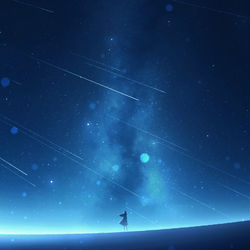 This is a pixiv picture whose title is 冷たい流星.